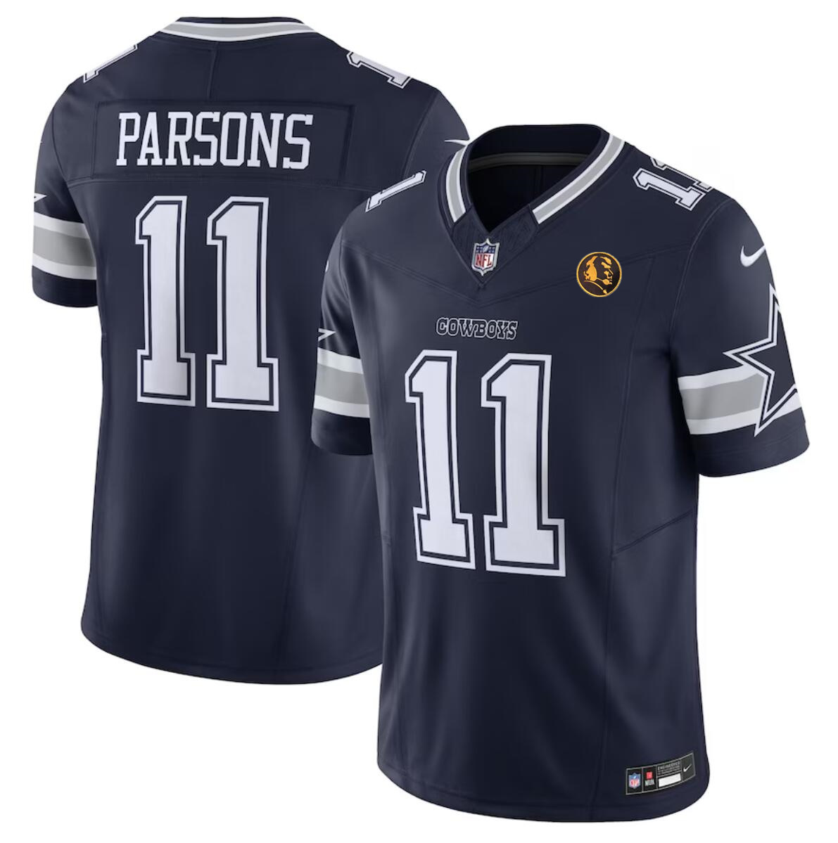 Men's Dallas Cowboys #11 Micah Parsons Navy 2023 F.U.S.E. With John Madden Patch Vapor Limited Football Stitched Jersey